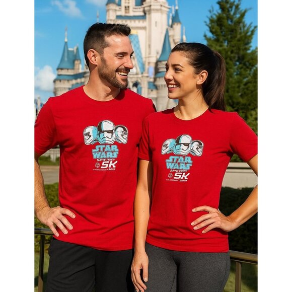 WDW Star Wars 2018 Official 5K Run Shirt Collectable Adult Marathon Top Medium - Picture 1 of 7